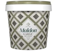 Maldon Garlic Sea Salt, With Wild and Roasted Garlic, Perfect for a Wide Range of Dishes, Fantastic Burst of Flavour, Pyramid-Shaped Flakes 500g Tub
