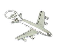 Maldon Jewellery 707 Jumbo Jet aeroplane sterling silver charm .925 x 1 Airplane charms