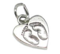 Maldon Jewellery Baby Footprints sterling silver charm pendant .925 x 1 charms