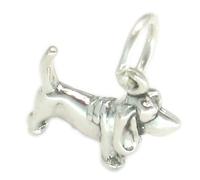 Maldon Jewellery Basset hound SMALL sterling silver charm .925 x 1 Bassets Hounds Dogs charms