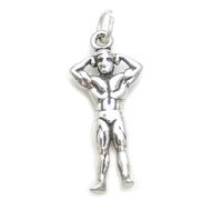 Maldon Jewellery Body Builder sterling silver charm .925 Strongman Bodybuilding charms