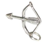Maldon Jewellery Bow and Arrow sterling silver charm .925 x 1 Bows Arrows Archery charms
