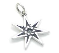 Maldon Jewellery Elven star septagram sterling silver charm .925 x 1 Faerie stars