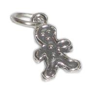Maldon Jewellery Gingerbread Man Tiny sterling silver charm .925 x1 Sweets Candy charms