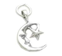 Maldon Jewellery Man In Moon and Star sterling silver charm .925 x 1 Moons charms