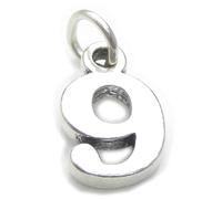 Maldon Jewellery Number 9 Nine sterling silver charm .925 x 1 Numbers charms pendants A1