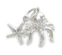 Maldon Jewellery Octopus and Starfish sterling silver charm .925 x 1 Octopi charms