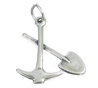 Maldon Jewellery Pick Shovel sterling silver charm .925 x 1 Mining Digging Builder charms