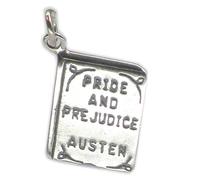 Maldon Jewellery Pride and Prejudice book by Jane Austen sterling silver charm .925 x 1