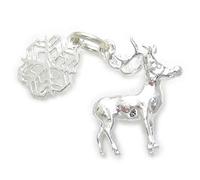 Maldon Jewellery Rudolph Reindeer - Snow Flake sterling silver charm .925 x 1 Christmas