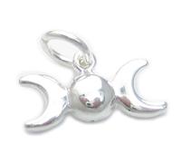 Maldon Jewellery Triple Moon Goddess sterling silver charm .925 x 1 Maiden Mother Crone