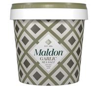 Maldon Garlic Sea Salt, With Wild and Roasted Garlic, Perfect for a Wide Range of Dishes, Fantastic Burst of Flavour, Pyramid-Shaped Flakes 500g Tub