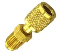 Male 5 Over 16 Refrigeration R22 SAE Air Brass Fitting for X R410a F1/4 Adapter Conditioning R32 Systems for HVAC Professional Grade