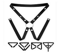Male Adjustable Chastity Cage Belt, Interesting Waist Straps for Chastity Device Accessories to Prevent Slipping Down -UKGA29Z (Black-Four-Way, A:Same &Cheaper)