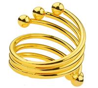 Male Adjustable Restraint 40MM Coil Ring Couple Gift, Multi-Layer Spiral Intimate Loop with Smooth Ball Tips +Y35 (Gold)
