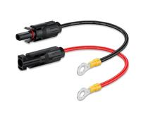 Male and female connectors with cables 1 Pair Solar Panel Extension Cable Solar PV Wires Connectors Adapter To O Ring Eyelet Terminal Plugs Cable 10AWG 30/50/100cm(100cm)