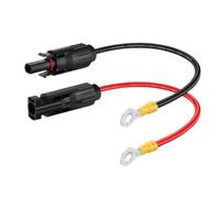Male and female connectors with cables 1 Pair Solar Panel Extension Cable Solar PV Wires Connectors Adapter To O Ring Eyelet Terminal Plugs Cable 10AWG 30/50/100cm(50cm)