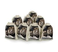 Male And Female Lions 8 PCS Muslin Bags with Drawstring Sachet Bags Empty Small Cotton Drawstring Bag Muslin Reusable & Washable Cotton Bag for Herb Spice Candy Soap Jewelry Wedding Gift Pouches