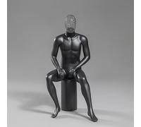 Male And Female Mannequin Torso Window Whole Body Manikin Display Stand With Metal Base Fiberglass Muscular Man Display Torso For Store Dress Display,black male A