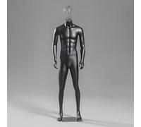 Male And Female Mannequin Torso Window Whole Body Manikin Display Stand With Metal Base Fiberglass Muscular Man Display Torso For Store Dress Display,black male B