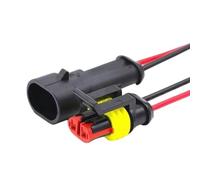 Male and Female Waterproof Connector Set for AMP Superseal 1.5mm Series - Automotive Cable Plug Sets (2 PIN)