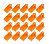 Male Angle Tile Leveling System Clips - 20-Piece Reusable Plastic Spacers for Floor & Wall Tile Fixing, Laying, and Alignment (74mm, Orange)