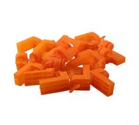 Male Angle Tile Leveling System Clips Spacers, 20PCS Reusable Plastic T-Type Leveler for Floor and Wall Tile Fixing, Orange, 74mm