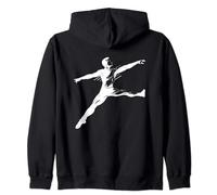 Male Ballet Dancer Sketch for Boys Zip Hoodie