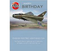 Male Birthday Card for Him - General Card for Men/Boys - Airfix Aircraft Design - English Electric Lightning Supersonic Jet Fighter - Made in the UK - Eco-Friendly