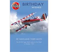 Male Birthday Card for Him - General Card for Men/Boys - Airfix Aircraft Design - RAF De Haviland Tiger Moth - Made in the UK - Eco-Friendly