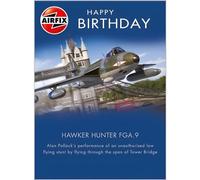 Male Birthday Card for Him - General Card for Men/Boys - Airfix Aircraft Design - RAF Hawker Hunter Stunt Plane - Made in the UK - Eco-Friendly