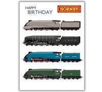 Male Birthday Card for Him - General Card for Men/Boys - Hornby Railway Design - Vintage Trains Design - Made in the UK - Eco-Friendly