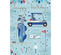 Male Birthday Card for Him - General Card for Men - Contemporary Golf Design - Made in the UK - Eco-Friendly