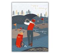 Male Birthday Card for Him - General Card for Men - Golf Design - Have a Tee-rific Day - Made in the UK - Eco-Friendly