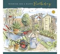 Male Birthday Card for Him - General Card for Men - Special Finish - Gardening Artistic Design - Eco-Friendly - Recyclable