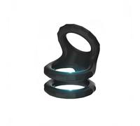 Male Black Silicone Fitness Training Accessory，Triple Bound Shaped Ring Accessory，Confession Gift