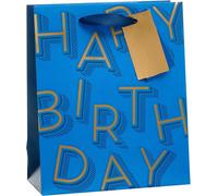 Male Blue Design Medium Gift Bag