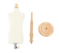 Male Body Dress Form with Stand, Dress Mannequin Torso, Adjustable Sewing Model for Tailoring and Design, Elegant Men's Display Manikin with Wooden Base for Fashion Studios