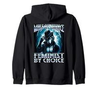 Male By Chance Feminist By Choice Funny Feminism For Men Zip Hoodie