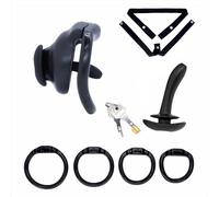 Male Chastity Belt Cock Cage Adult Sex Toy Lightweight Chastity Devices for Man Penis Exercise Small Bondage Cage with 4 Sizes Rings Invisible Lock and Key