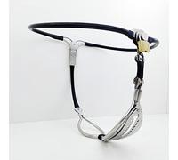 Male Chastity Cage Bondage Chastity Belt Stainless Steel Chastity Belts Man Invisible Breathable Bondage Devices BDSM Adult Sex Toys (Black, 90-120cm)