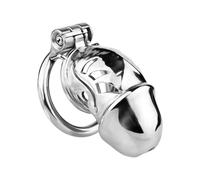 Male Chastity Cage Chastity Belt with Peeing Hole Silicone Imitation Clitoris Plug Penis Cages Urethral Lock Sex Toys(S-311A-40-PU10)