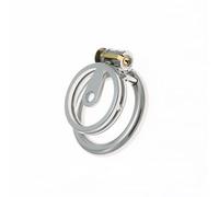 Male Chastity Cage Cock Cage BDSM Sex Toy- Flat Chastity Cage with Invisible Lock, Metal Chastity Devices Penis Cage for Men Long-Term Wear