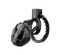 Male Chastity Cage, Cock Cage with 1 Lock Cylinder, 2 Keys, 3 Silicone Sleeves, Chastity Device with Invisible Lock and Key for Man Penis Erection Control & Bondage Play, Adult Sex Toys (Long Black)