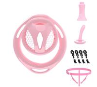 Male Chastity Cage Devices - Lightweight Cock Cage for Man Penis Bondage, ABS Chasity Lock Cage Invisible Use with 6 Cock Rings BDSM Accessories Elasticity Belt & Catheter, Urine Plug Sex Toys for Men