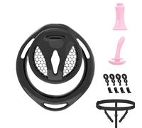 Male Chastity Cage Devices - Lightweight Cock Cage for Man Penis Bondage, ABS Chasity Lock Cage Invisible Use with 6 Cock Rings BDSM Accessories Elasticity Belt & Catheter, Urine Plug Sex Toys for Men