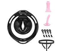 Male Chastity Cage Devices - Lightweight Cock Cage for Man Penis Bondage, ABS Chasity Lock Cage Invisible Use with 6 Cock Rings BDSM Accessories Elasticity Belt & Catheter, Urine Plug Sex Toys for Men