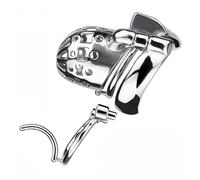 Male Chastity Cage Hollow Out Breathable Cock Lock PA Ring with Chastity Belt 4 Penis Rings Cockring BDSM Sex Toys for Men(with Belt,40mm)