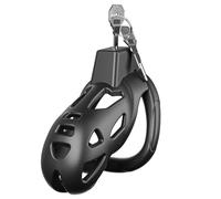 Male Chastity Cage, Large Chastity Device with 5 Sizes Rings and Invisible Lock for Man Exercise Bondage Gear & Accessories Lightweight Adult Sex Toys