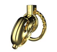 Male Chastity Cage Lightweight Cock Cage Adult Sex Toys with 4 Different Sizes Chastity Belt Invisible Lock Removable Plastic Rings for Men Exercise Gold One Size